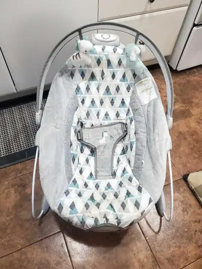 Ingenuity baby bouncer With automatic bouncer. (Uses 3 size C batteries.) Bar with 2 toys. For babie...