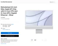New-in-box Refurbish 24" iMac Apple M1 Chip,8CCPU/8CGPU/8GB/256G