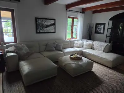 Natuzzi  Full Leather Sectional Sofa, View more