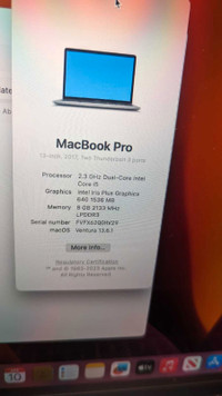 MacBook pro 8GB Ram and 128SSD