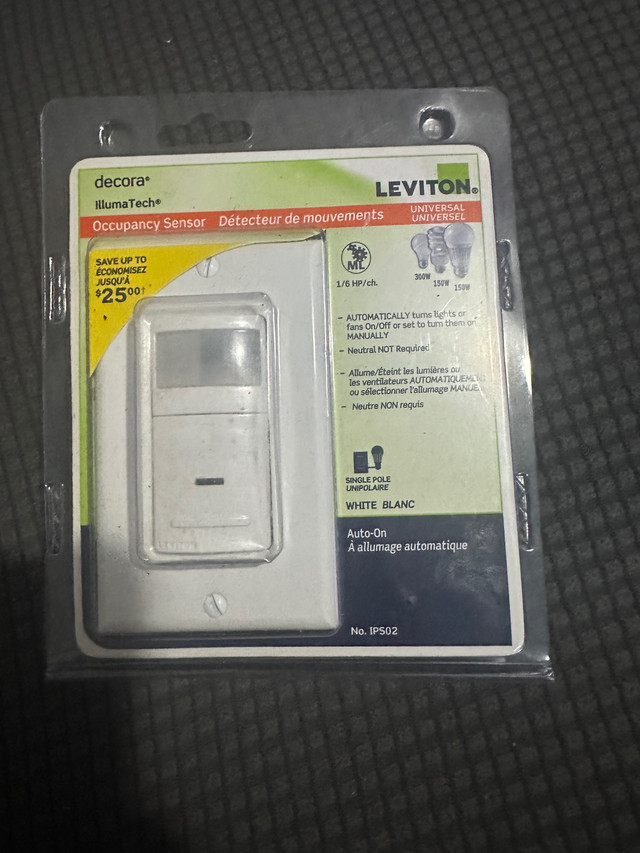 New: Decora Motion Sensor In-Wall Switch in Electrical in La Ronge