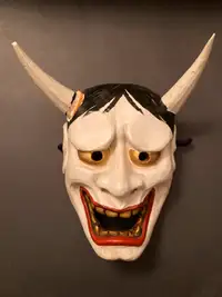 Devil's Mask Wall Hanging Pottery AS IS