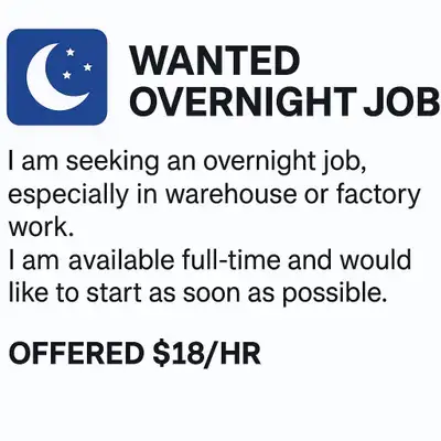 Looking for Overnight General Labour Work , View more