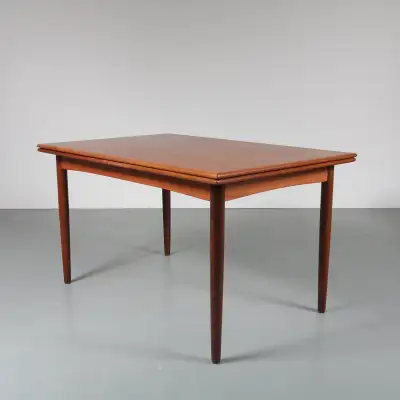 Danish Teak Extendable Dining Table By N&R Mobler Denmark, View more