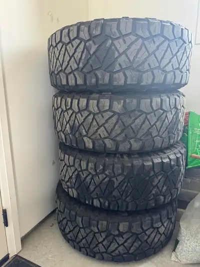Selling set of 4 tires only, no rims included. Nitto Ridge Grappler 35x12.50R20 used tires. Two tire...