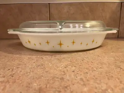 Pyrex 1959 Constellation Divided Dish 1.5 Qt Promotion Atomic, View more