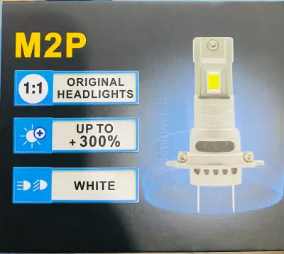 Upgrade your car's visibility with the M2P Premium LED Headlight Kit! These bulbs provide a massive...