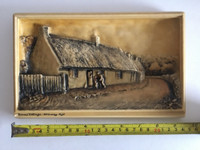 VINTAGE IVOREX ARTHUR OSBORNE WALL PLAQUE BURNS' COTTAGE ALLOWAY