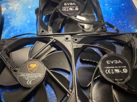 Three 120 mm pc case fans.