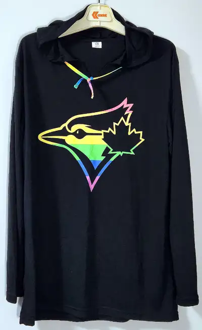 Toronto Blue Jays Pride Night 2019 Rainbow Longsleeve Hoodie (L), View more