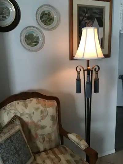 Vintage style floor lamp 58” tall, View more