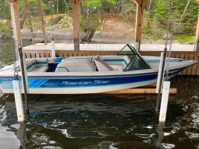 All original Ford 351 V8, Velvet Drive transmission. stored on a boat lift. has original trailer