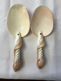 Antique mother of pearl Russian caviar spoons.9,5” 