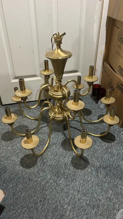 Vintage Brass Chandelier, View more