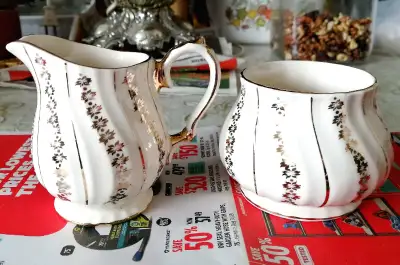 SADLER Porcelain creamer and pitcher England, View more