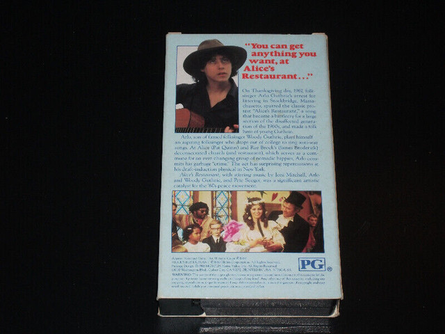 Alice's restaurant (1969) Cassette VHS dans CD, DVD et Blu-ray  à Ville de Montréal - Image 2