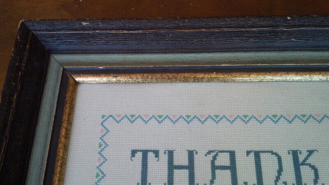 Embroidered/Framed Under Glass: Thank You For Not Smoking in Arts & Collectibles in Stratford - Image 2