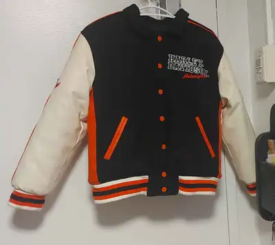 Reversible Harley-Davidson Bomber Varsity Jacket leather sleeves, View more