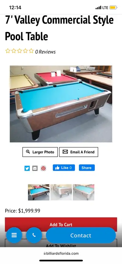 Pool/Billiards For Sale, View more