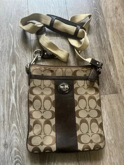 Coach vintage monogram Brown and Tan Crossbody Bag, View more