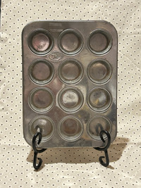 Vintage mini muffin tin Made in England baking tray