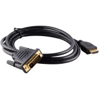HDMI Male to DVI Male HDMI-M to DVI-M 24+1 Pin Adapter cable 1.8