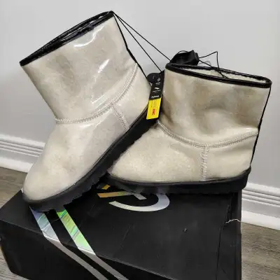 Ardene Clear Upper Faux Sheep Boots – Brand New, Never Worn!, View more
