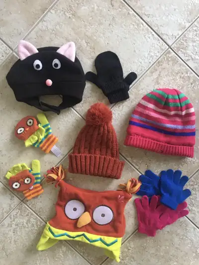Hats and gloves all for $8, View more