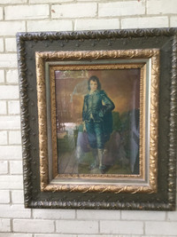Blue Boy by Gainsborough in a Vintage Ornate Handcrafted Frame