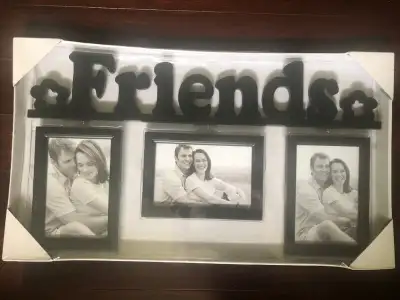 Picture frame Friends. Holds three 6 inch x 4 inch pictures., View more