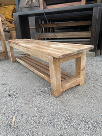 Solid wood oak benches 