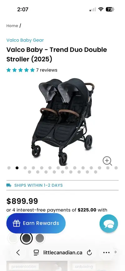 NEW VALCO double stroller, View more