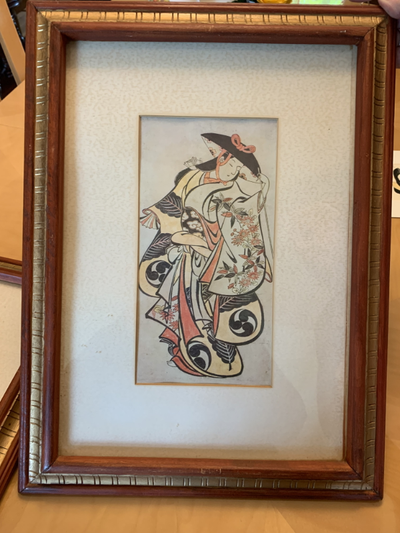 AUTHENTIC JAPANESE WOODBLOCK PRINT  TORII KIYONOBU  WOMAN DANCER, View more