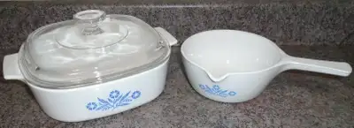 Corning Ware - covered dish + saucepan, View more