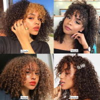 100% human curly wigs 