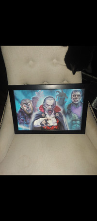 HORROR ICONS - 3D - 12 X 18 FRAMED PICTURE