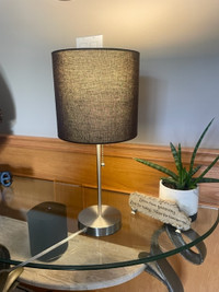 Table Lamp with Brown Shade