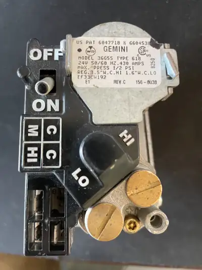 Furnace Gas Valves WR 36J24, 36E24, 36J54, 36G55 and 36G22, View more