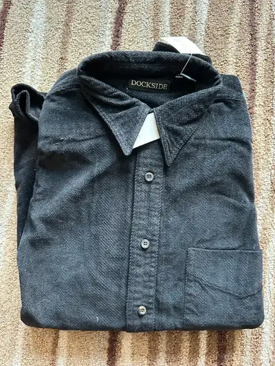 Dockside Long Sleeve Corduroy Shirt (M) - Black, View more