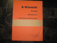 Kawasaki Motorcycle 100 G3SS-E Exclusive Parts List - $40.00 obo