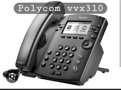 This is a used Polycom VVX310 VoIP phone, offering excellent sound quality and a range of features f...