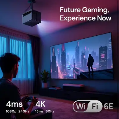 4K AI Gaming Projector 300" 4ms|240Hz IMAX Home Theater Dolby v, View more