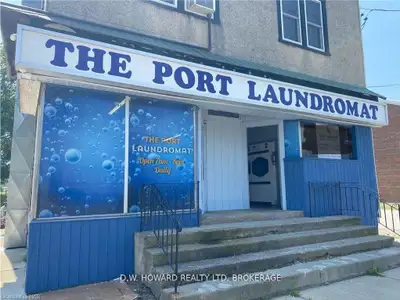 Rare for such a listing to come available. Main Floor owner operating Laundromat. 12 washing machine...