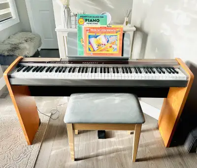 Great Sounding Piano Keyboard Piano, Weighted Keys w/ bench, View more
