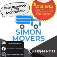 SIMON MOVERS SPRING SALE: 2 semi-pro athletes as movers  87.96/h