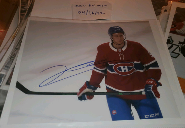 Jesse Ylonen signed 8x10 photos Canadiens Hockey /Photos signées dans Art et objets de collection  à Ville de Montréal - Image 4