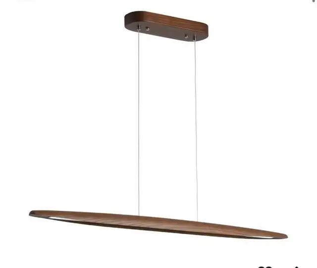 YISDESIGN 51" Wood Linear Pendant LightWood Dining Room Light  in Indoor Lighting & Fans in Hamilton - Image 2