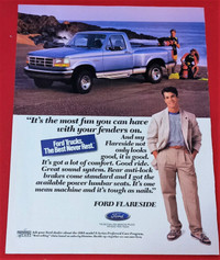 COOL 1993 FORD FLARESIDE PICKUP TRUCK ORIGINAL AD - ANNONCE