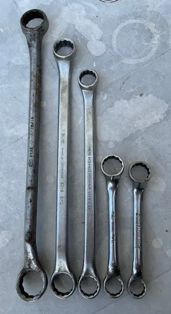 Offset SAE Box Wrenches, Forged steel, mixed set, 5 pieces, View more