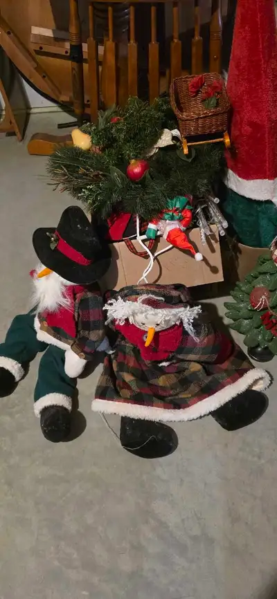 various Christmas decor and 7 foot tree, View more